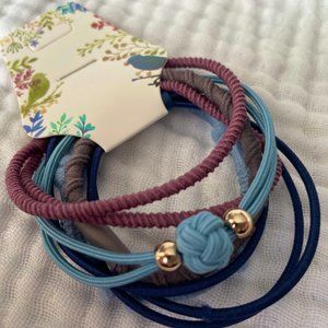 New! 5 pack Assorted Friendship Bracelet Hairties